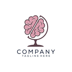 Creative brain logo template