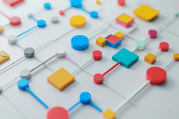 Fototapeta premium Visualizing Processes: The Importance of Flowcharts in Decision-Making