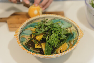 グリーンサラダ、フルーツサラダ