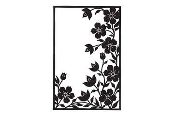 Intricate Floral Laser-Cut Frame Set