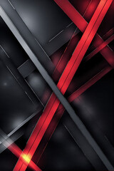 Red and black stripes creating dynamic abstract composition