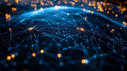 Obraz premium Global Network Connections: A 3D Render of Worldwide Interconnectivity. AI Generated