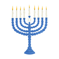 Menorah for Happy Hanukkah celebration