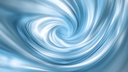 Swirling Light Blue Abstract Digital Art Minimalist Style. AI Generated