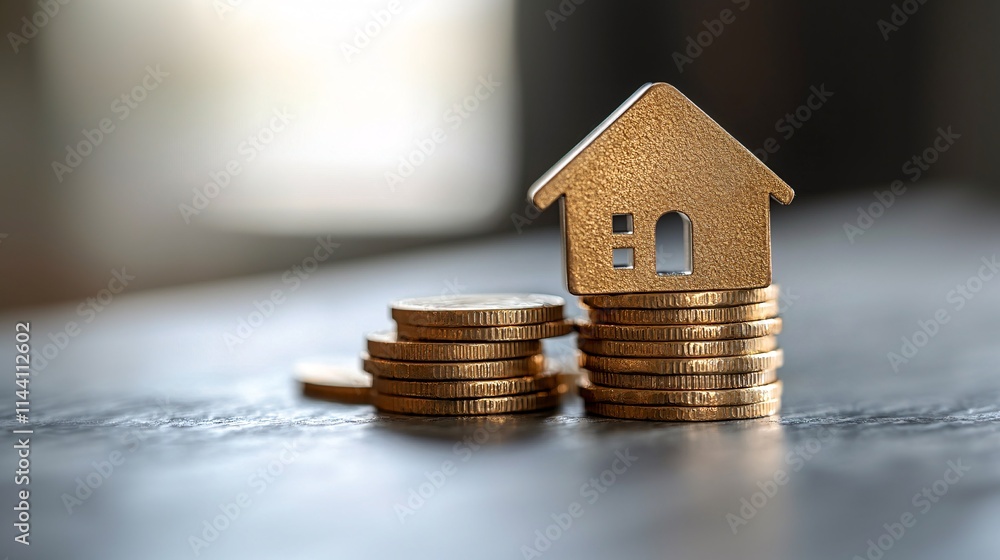 Aufkleber Home-based entrepreneur planning for EITC deductions while working on a side project Stock Photo with side copy space