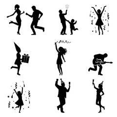 Celebration Silhouettes of Joyful Moments