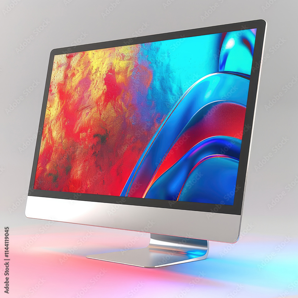 Aufkleber 3d illustration of a sleek, modern computer, without a background, emphasizing precision and innovat