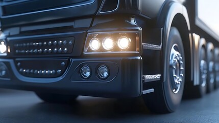 Fototapeta premium Stunning Realism in Freight and Logistics Close-Up Photo