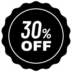 30 percent off badge
