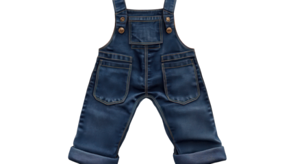 Classic denim overalls for toddlers displayed against a neutral background, ideal for casual wear or playdates.