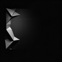 Dramatic cinematic style banner boards, intricate origami-style folded paper, geometric precision, film-like composition and lighting, black and white.jpg