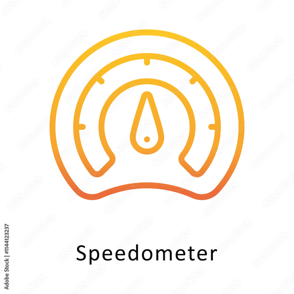 Poster speedometer vector gradient icon. eps 10 file