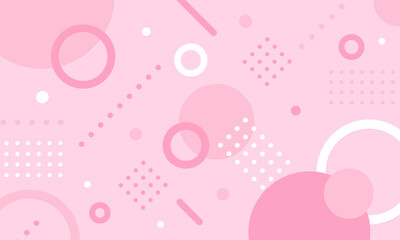 明るく楽しげな春をイメージした背景。ポップでかわいいアブストラクトのベクターイラスト素材。