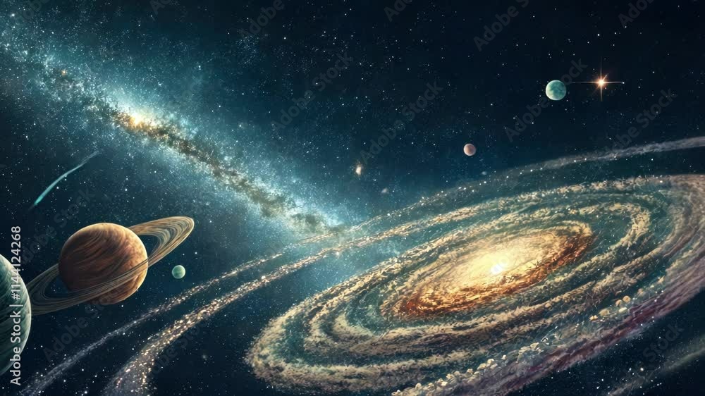 Poster cosmic twinkle a cosmicthemed webpage with a swirling animated border of glimmering stardust that ge