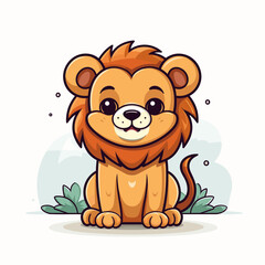 Lion cute illustration