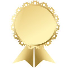 gold medal with ribbon,gold label 