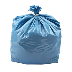Tied Blue Trash Bag for Effective Waste Management Transparent Background