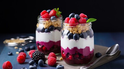 Delicious Berry Parfaits with Yogurt and Granola