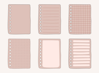 Colorful sticky note design set