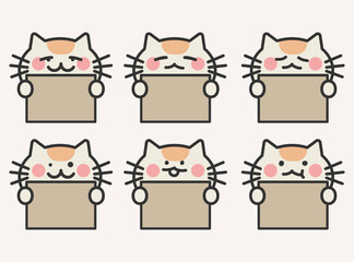 Colorful sticky note design set