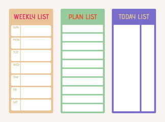 Colorful memo note design set