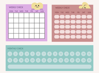 Colorful memo note design set