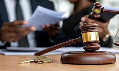 Legal experts review case materials and discuss strategies at a law office, highlighting the importance of thorough preparation