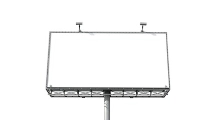 Obraz premium blank billboard isolated on white