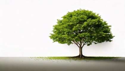 A tree on a white background. Environment and nature concept. graphic resource. 