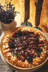 Delicious fig and rosemary tart