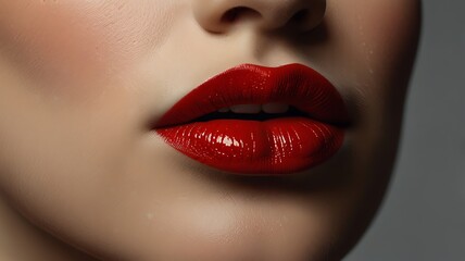 Obraz premium close up lips of woman