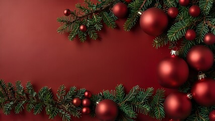 Christmas decoration with red balls