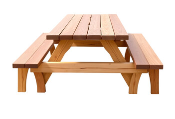 wooden bench isolated on white