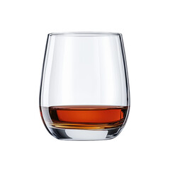 Half Full Glass of Rich Amber Whiskey