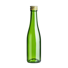 Traditional Glass Sake Bottle on Transparent Background