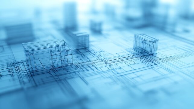 Abstract Circuit Layout Digital Blueprints for Electronics, Engineering, and Circuit Design