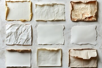 Mockup business brand template. Blank stationery and accessories made of craft paper for branding on dark wooden background top view mockup pattern