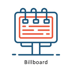 Billboard Vector Two Color Icon. Eps 10 File 