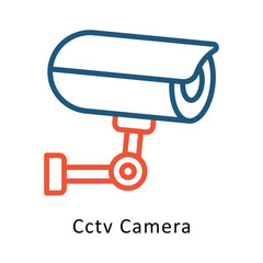 Cctv Camera Vector Two Color Icon. Eps 10 File 