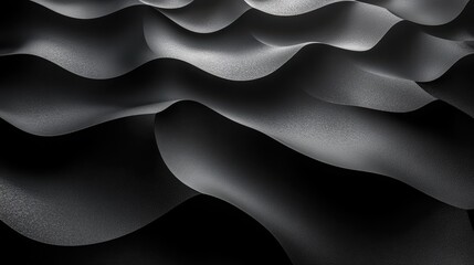 Obraz premium Dark geometric abstract background with layered black shapes