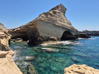 Plage Saint Antoine and grotto at Capo Pertusato, corse