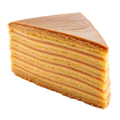 Fototapeta premium baumkuchen piece isolated on transparent background