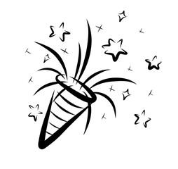 Firework popping sparkling illustration graphic vector