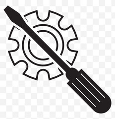 Repair icon vector isolated on white background. Wrench and screwdriver icon. settings vector icon. Maintenance. tools. eps 10.
