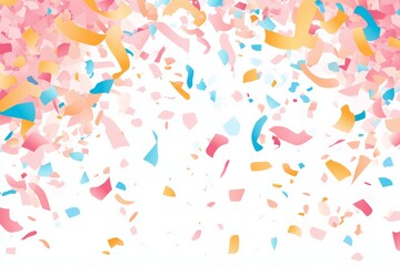 Fototapeta premium Vector illustration of confetti in pastel colors. 