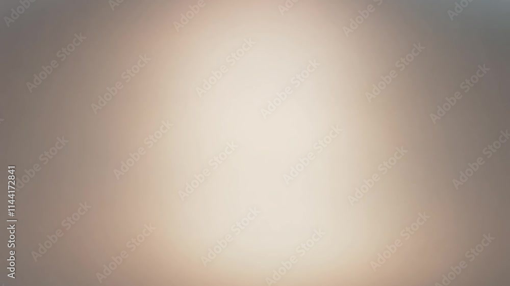 Poster camera zooms out to reveal a reflective surface with soft glow against a gradient background, creati