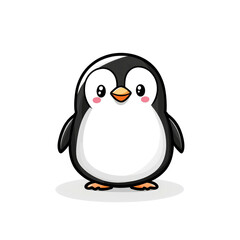 Obraz premium Cute cartoon penguin illustration.
