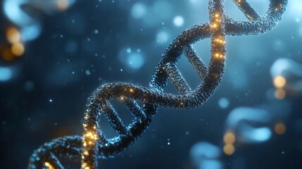 DNA double helix background, suitable for biotechnology theme wallpaper and background