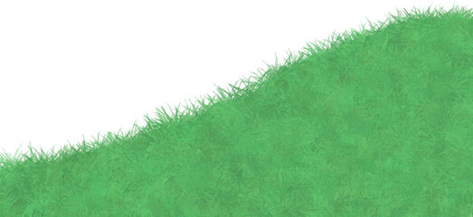 Grass, watercolor cartoon style grass