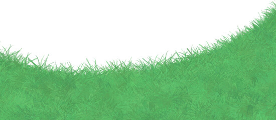 Grass, watercolor cartoon style grass